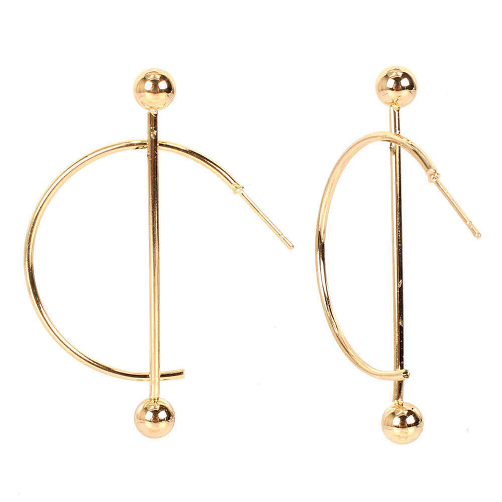 Popular C-shaped Alloy Fashion Women Street Style Earrings F9840