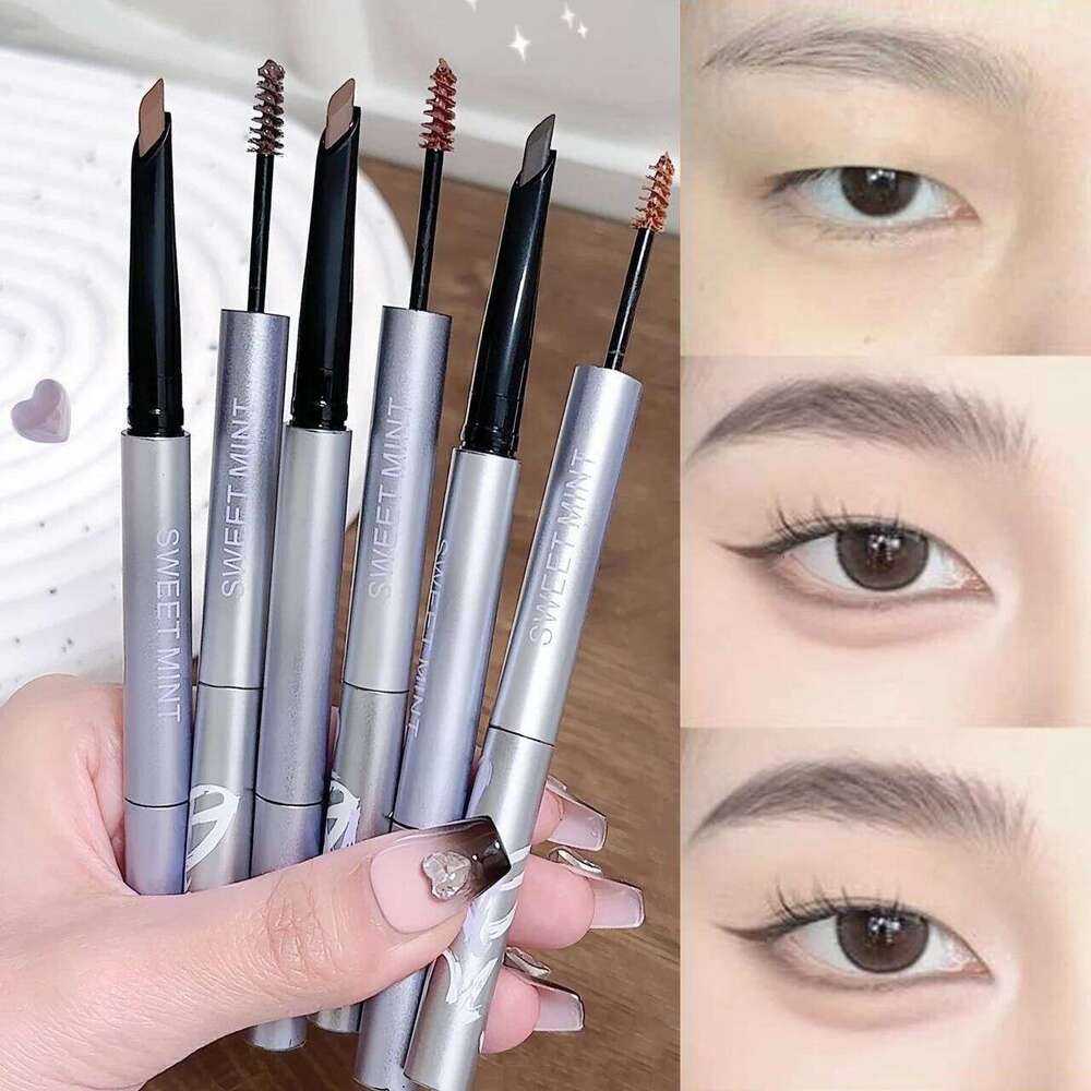 2 in1 Pencil Professional Cosmetics Makeup for Women 5 Colors Waterproof Tattoo Brush Long Lasting Eyebrow Pen X250719