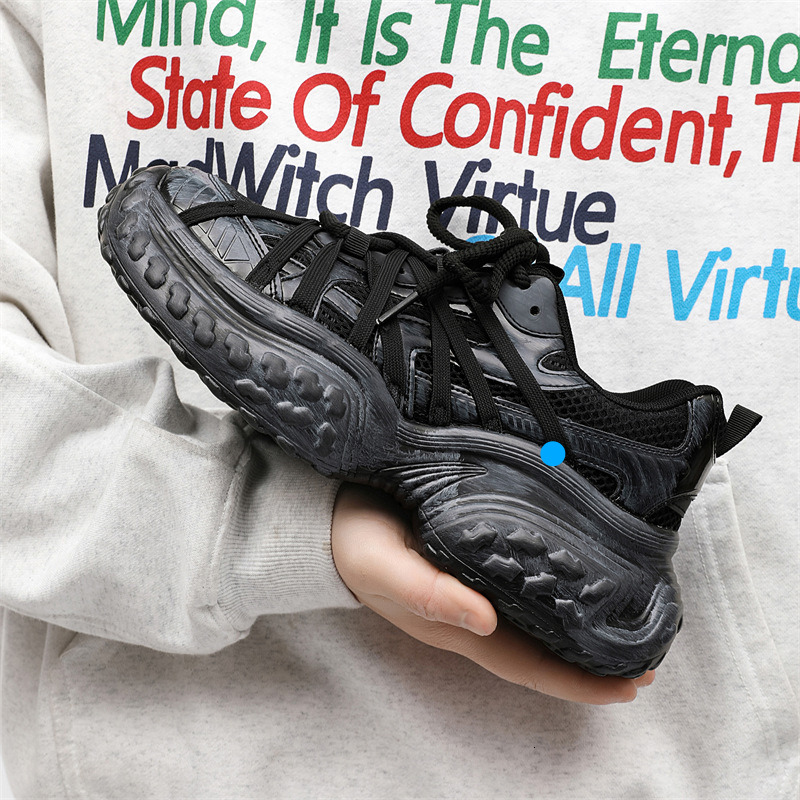 2025 Spring Summer Color-Block Thick-Soled Dad Shoes Height Increasing Unisex Couple New Lace-Up Dirty Sneakers