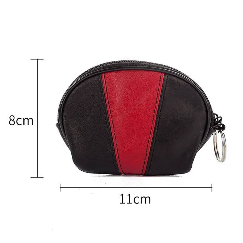 New Genuine Leather Zipper Coin Purse Men Women Clutches Wallet Change Bags Key Business Credit Card Holder Cash Pocket