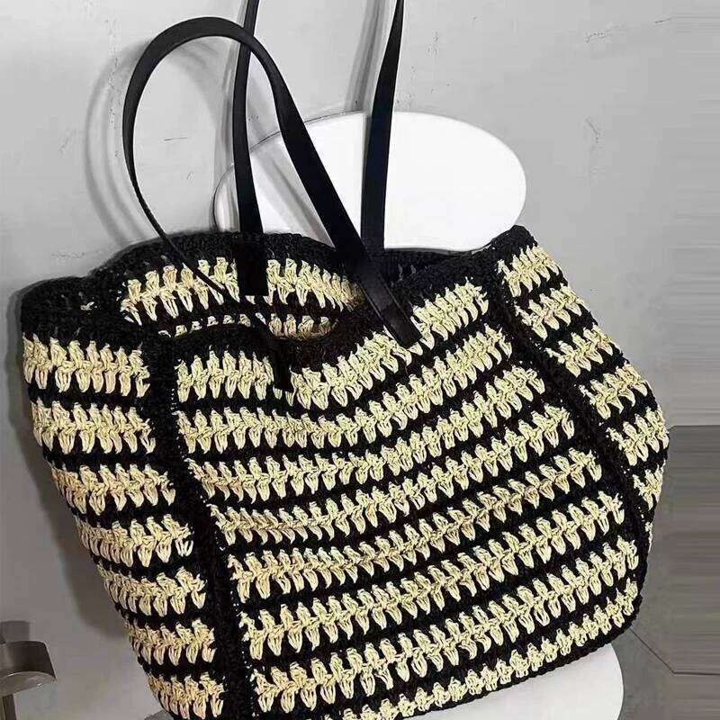 Women's Designer Bag Straw Beach Tote Bags For Women Designer Handbags And Purses New In Fashion Handmade Weave Large Capacity Shoulder