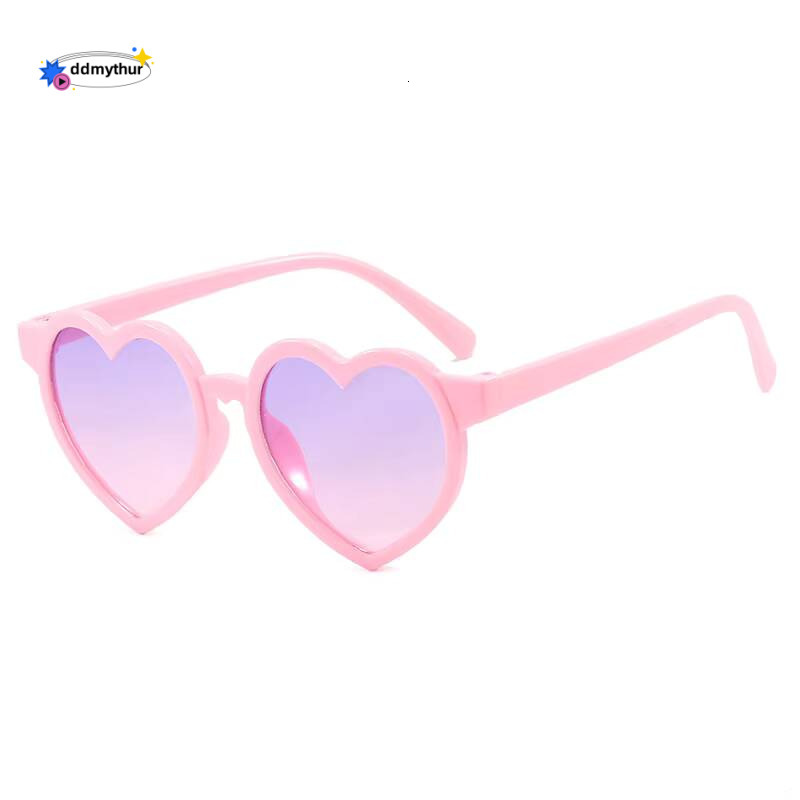 Trendy Heart-Shaped UV400 Kids Sunglasses, Candy Color Children Shades for Baby Eyewear Toddler Boys Girls Sun Glasses ddmythur Z260305