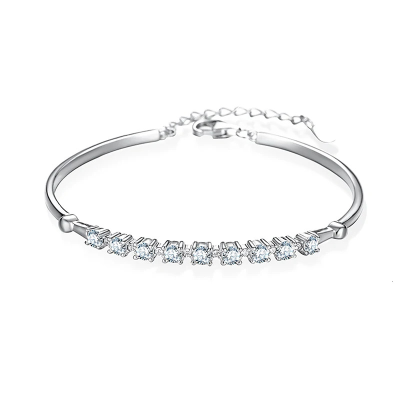 GRA Certified Diamond Dating Bracelet For Women Bangle Real 925 Sterling Silver Top Quality Fine Jewelry 250716