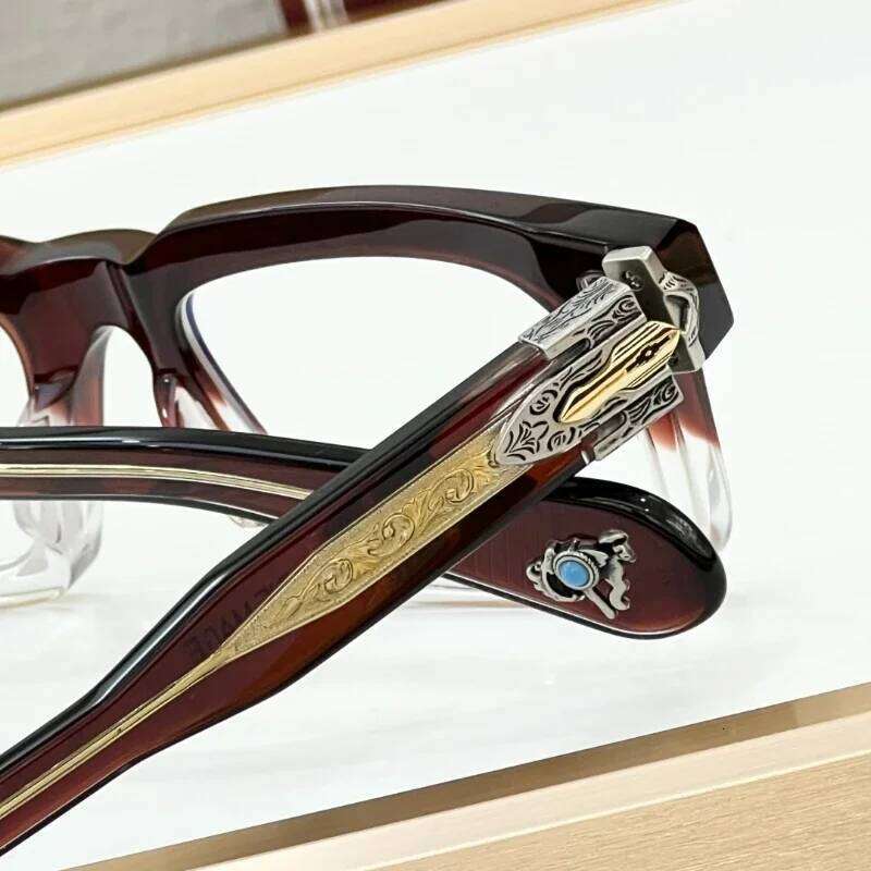 High Quality Square Acetate Sunglasses Frame Men Vintage Brand Design Driving Traveling Shades Eyewear Glasses