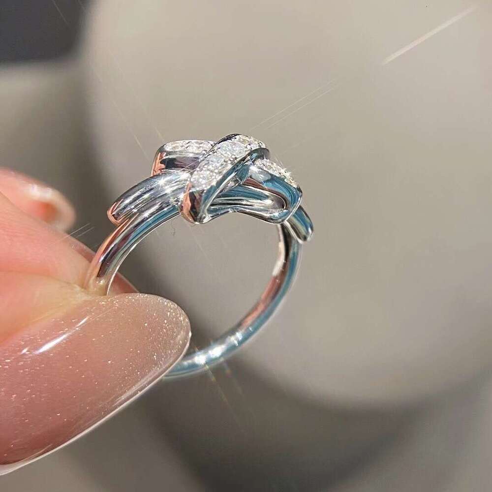 Shangjia High Version Cross Thick Gold Plated Full Diamond Ring Exquisite Handmade Jewelry for Men and Women