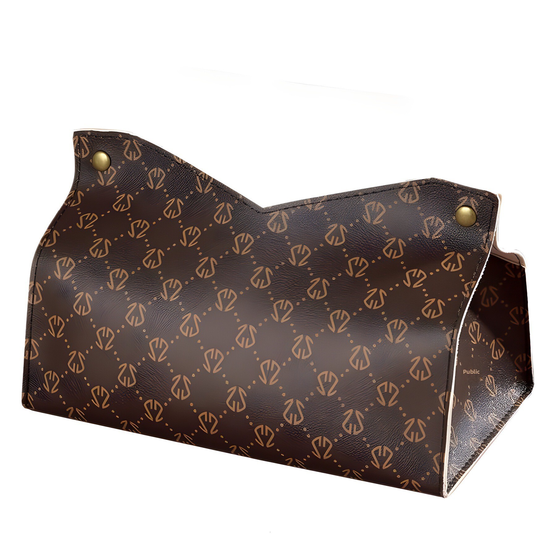 Ins Style Leather High-end Car Nordic Light Storage Living Room Tissue Box ddmythur