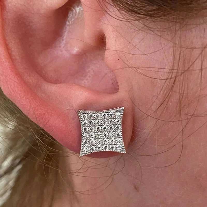 8-Color Shining Silver Ear Studs Lady Stylish Jewelry Brilliant Cubic Zirconia Earrings Accessories for Engagement Ceremony XJ250718