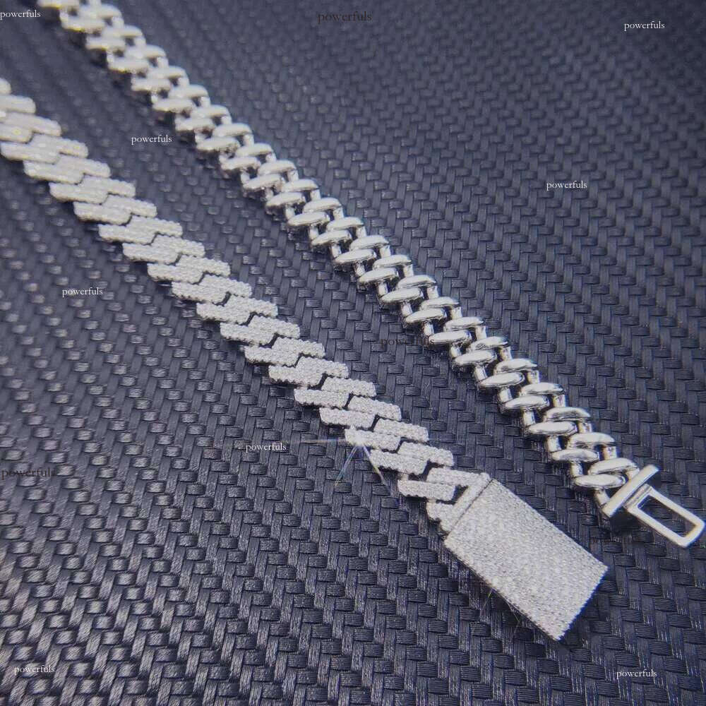 Hip Hop Fashion Jewelry Iced Out Miami Links Pass Dia Tester Sterling Sier 10mm Moissanite Cuban Chain Necklace