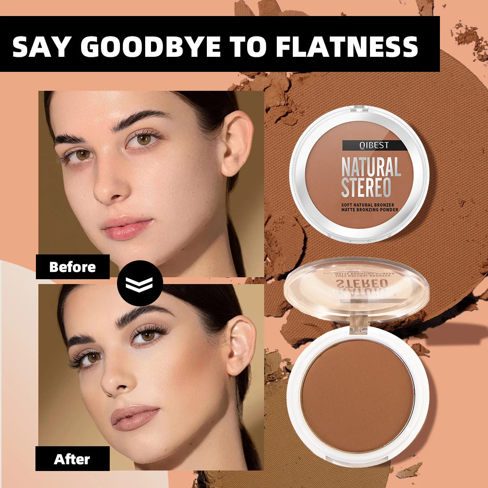 3D Bronzers Matte Wheat Contour Powder Palette Facial Makeup Natural Highlights Contouring Modification Waterproof Long-Lasting 250813