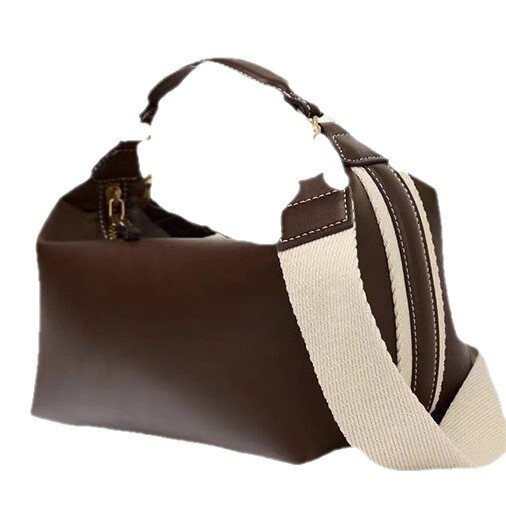 Summer new women's shoulder crossbody bag retro texture fashionable women's bag new side striped strap casual shoulder handbag new designer 