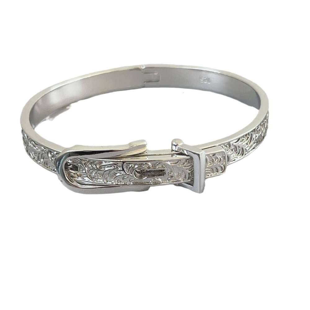 U-Shaped Full Dia Horseshoe Buckle Starry Sky Clasp Light Design Bow Ribbon Couple Style Bracelet