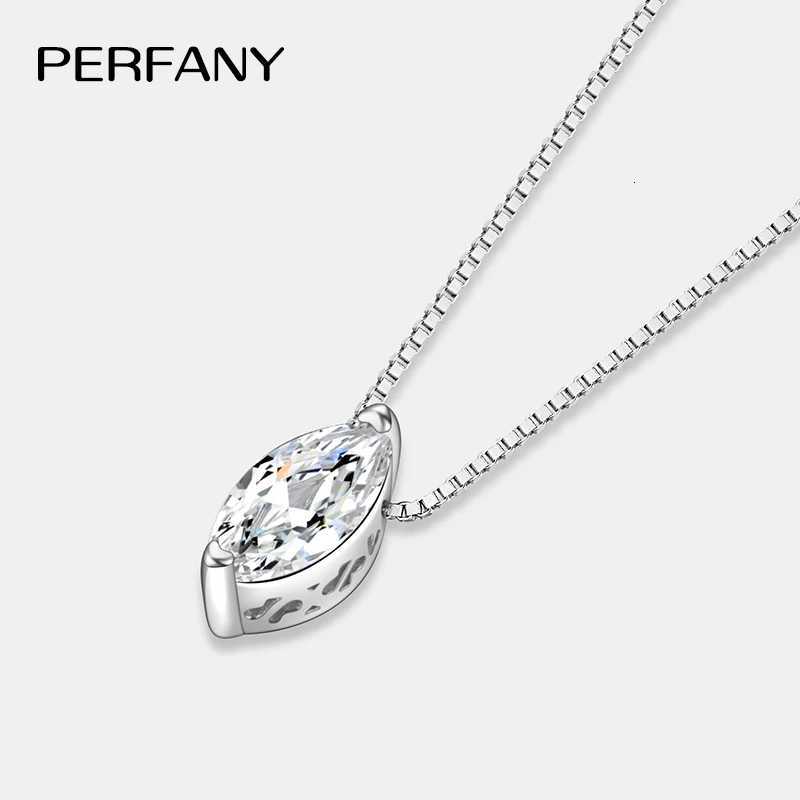 PERFANY 1CT Marquis Cut Moissanite Necklace for Wen S925 Pure Silver Water Dropt Diamond Pendant Fashion Party Jewelry W250718