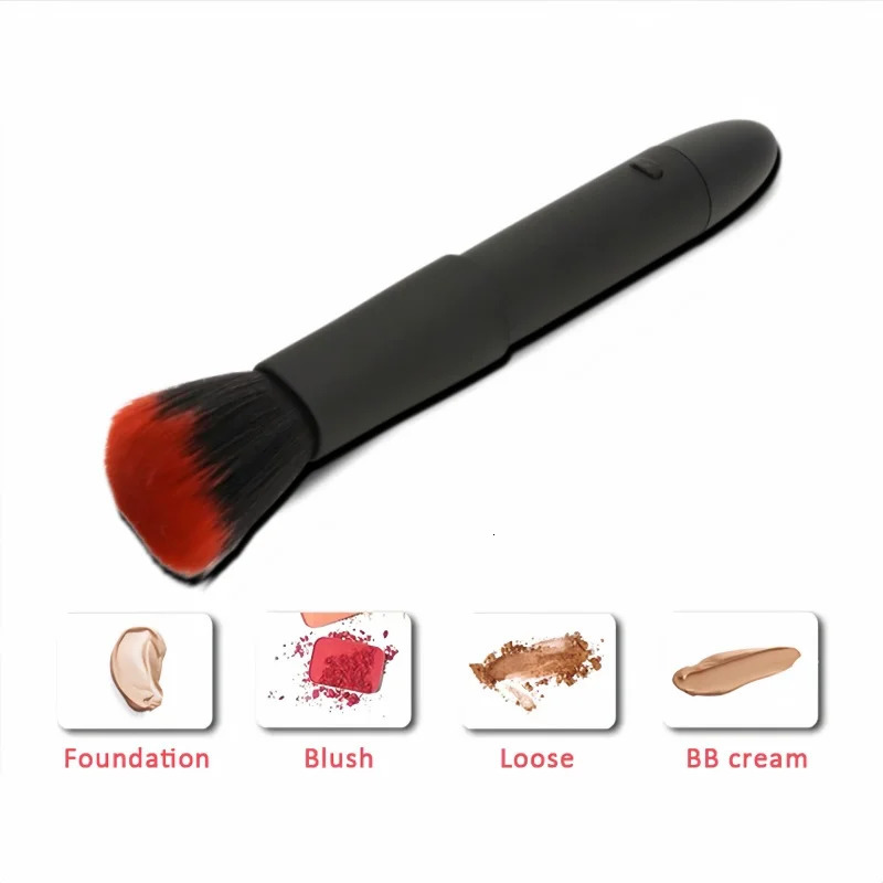 1 PC Electric Detachable Makeup Brush For Loose Powder Bristle Brush Blush Brush Soft Bristles 10 Gears Vibration Brush Tools 250716