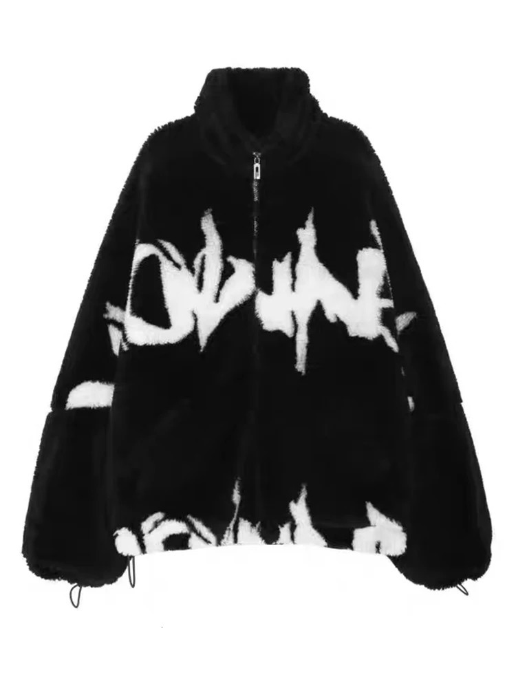 Mauroicardi Winter Oversized Thickened Warm Fluffy Faux Fur Jacket Men Raglan Long Sleeve Zip Up er Clothes 250715