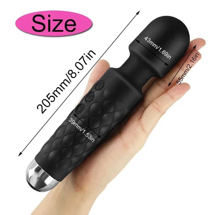 Powerful Clitoris Stimulate Magic-Wand AV Massage Vibrator for Women 20 Modes G-spot Dildo Sex Toy Female Masturbate Sex Machine Z250719