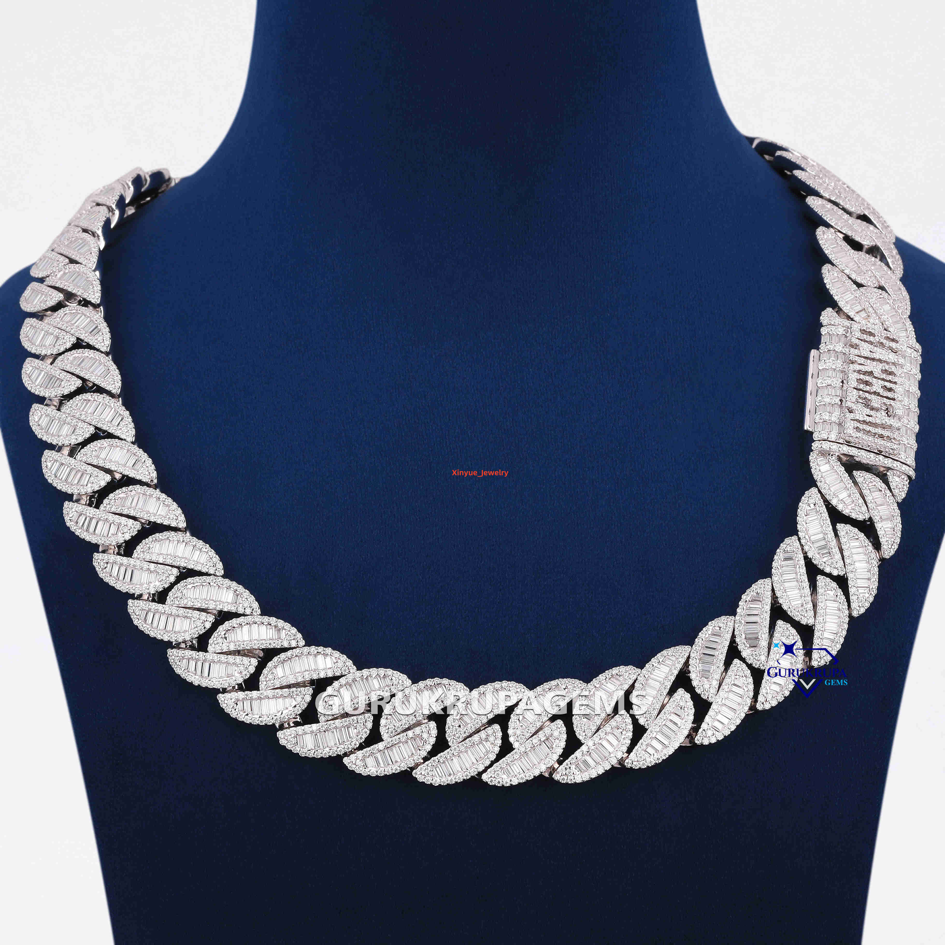 Hip Hop High Quality Heavy 925 Sterling Silver 20 MM Moissanite Diamond Cuban Link Chain for Mens Necklaces