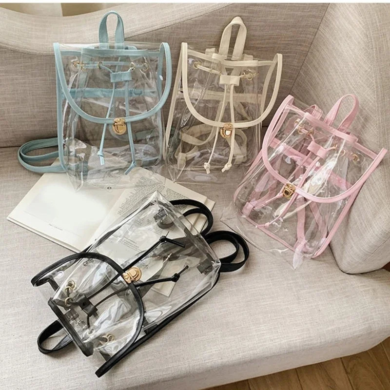 Transparent Backpack Women Messenger Bags PVC School Shoulder Bags Women 250714