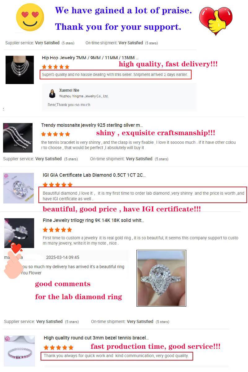 Customized 14K Solid Gold Jewelry 9k 10k 18k Yellow Gold DEF VVS-VS Lab Grown Diamond Eternity Ring for Wedding Engagement