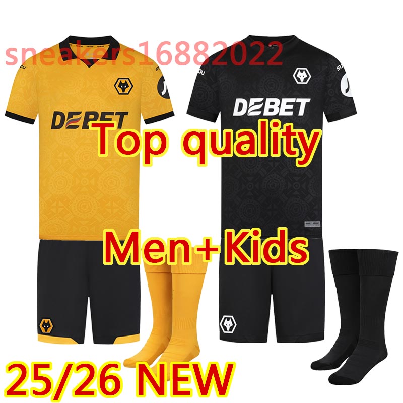 Wolverhamptones Wolf jersey 25 26 wolverhamptons WoLvEs soccer jerseys NETO HEE CHAN CUNHA KALAJDZIC JOSE SA S.BUENO GOMES DAWSON SARABIA football shirts Men Kid Kit