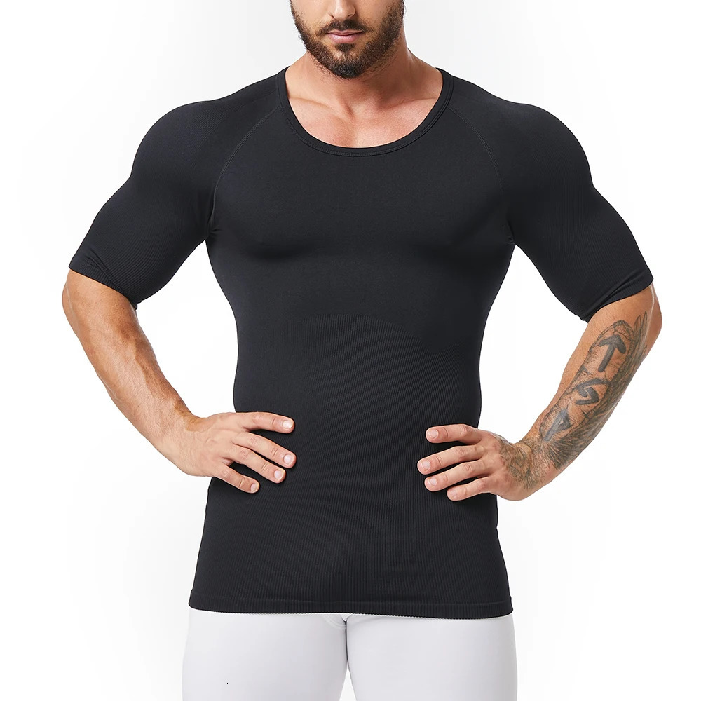 Seamless Compression Shirt Tank Tops Mens Shapewear To Hide Gyno Flatten Stomach Body Shaper 250716