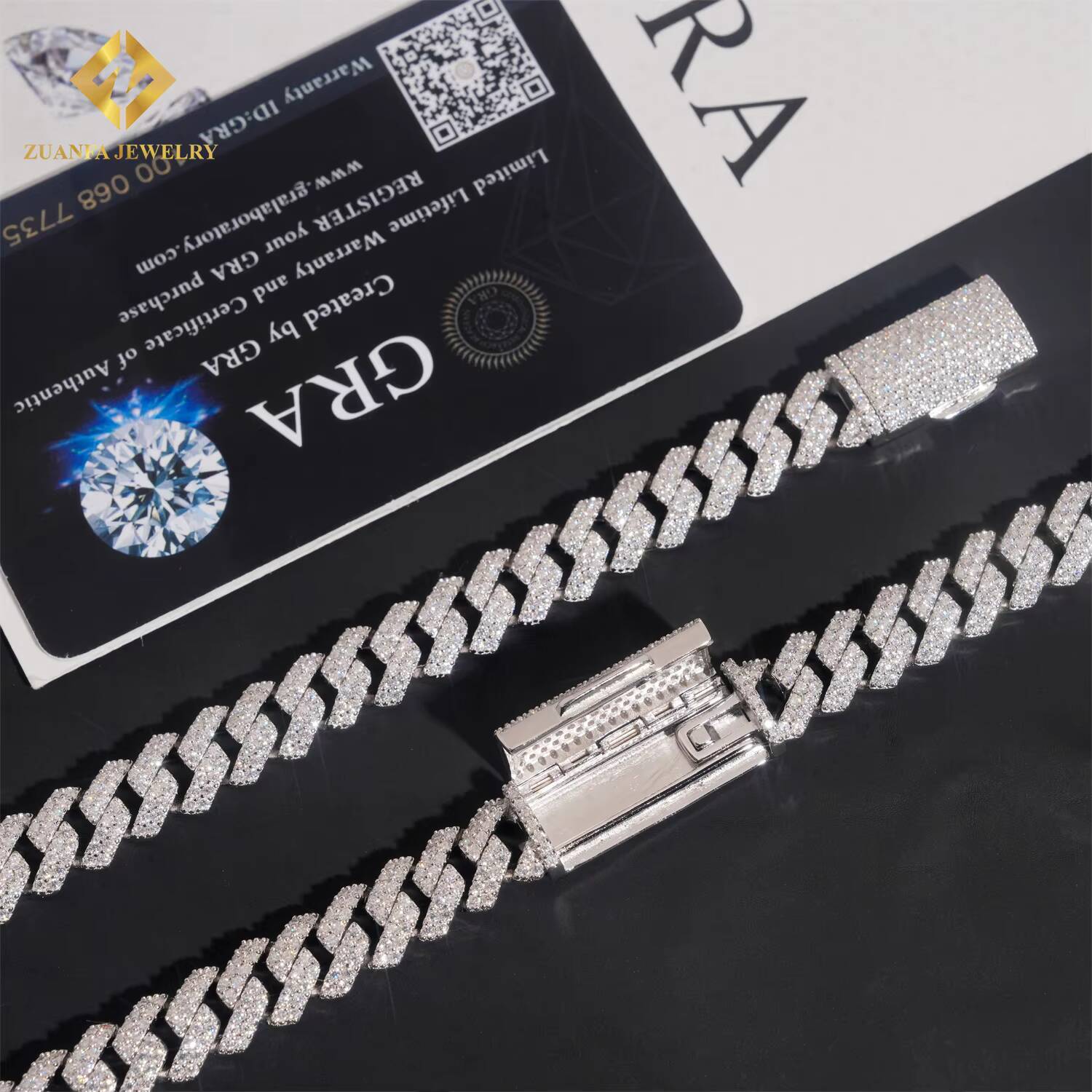 Sale Promotion 10mm Fine Men Jewelry Iced Out Diamond Cuban Link Chain Hip Hop Jewelry VVS Moissanite Bracelet Necklace