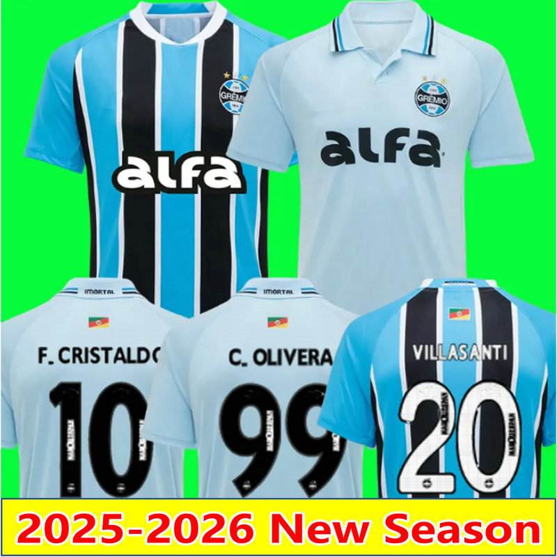 25 26 Gremio FERREIRA Soccer Jerseys 2025 2026 home away F.CARBALLO maillot de futol MILLER LUAN F.CRISTALDO Football shirt men kids uniforms Camisetas de foot