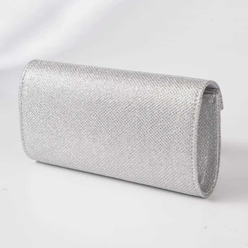 Glitter Envelope Handbag Women Silver Shiny Chain Shoulder Bag Ladies Mini Crossbody Flap Fashion Small Dress Day Clutch Y250719