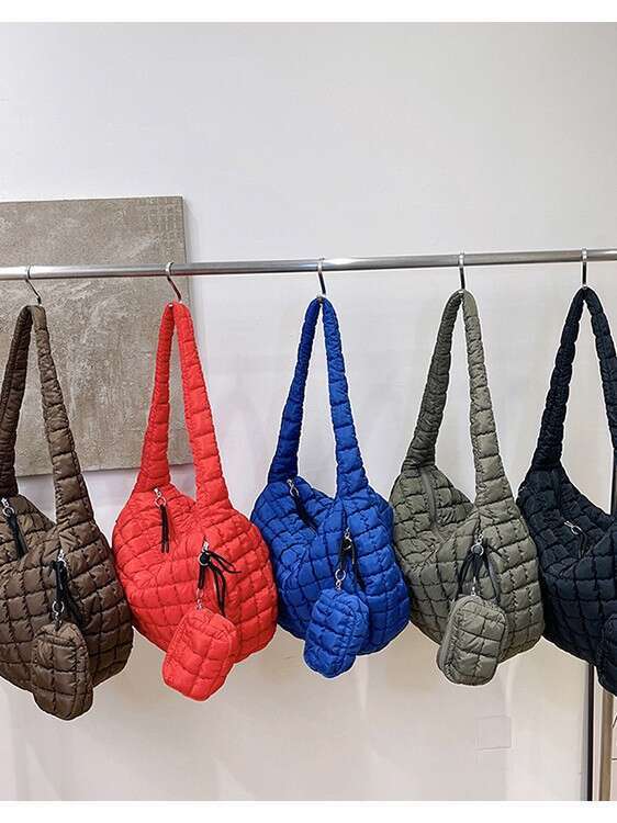 Pleated Cloud Fashion Single Shoulder Crossbody Dumpling Large Capacity Down Cotton Underarm Women's Bag