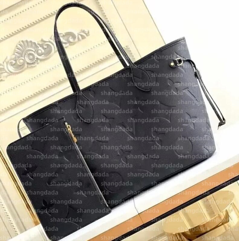 2025 Designer Bag 2pcs Set Embossed Flower Women Crossbody Handbag Shoulder Bags Fashion Composite Ladys Clutch Tote Bag shopping Female Coin Purse wallet