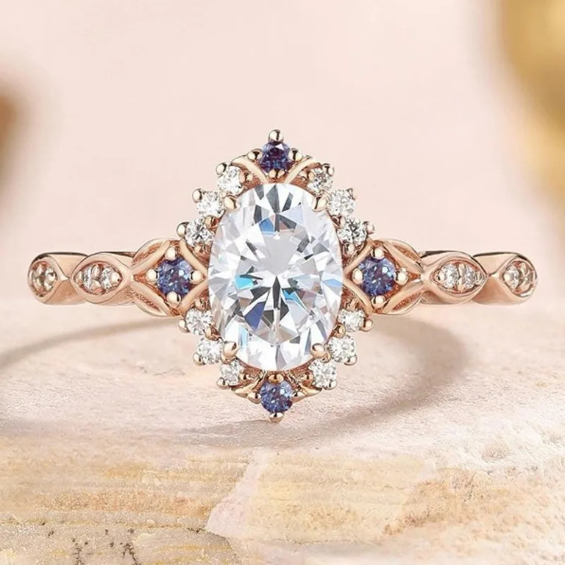 European and American retro fashion full of zircon personalized womens rings 250716