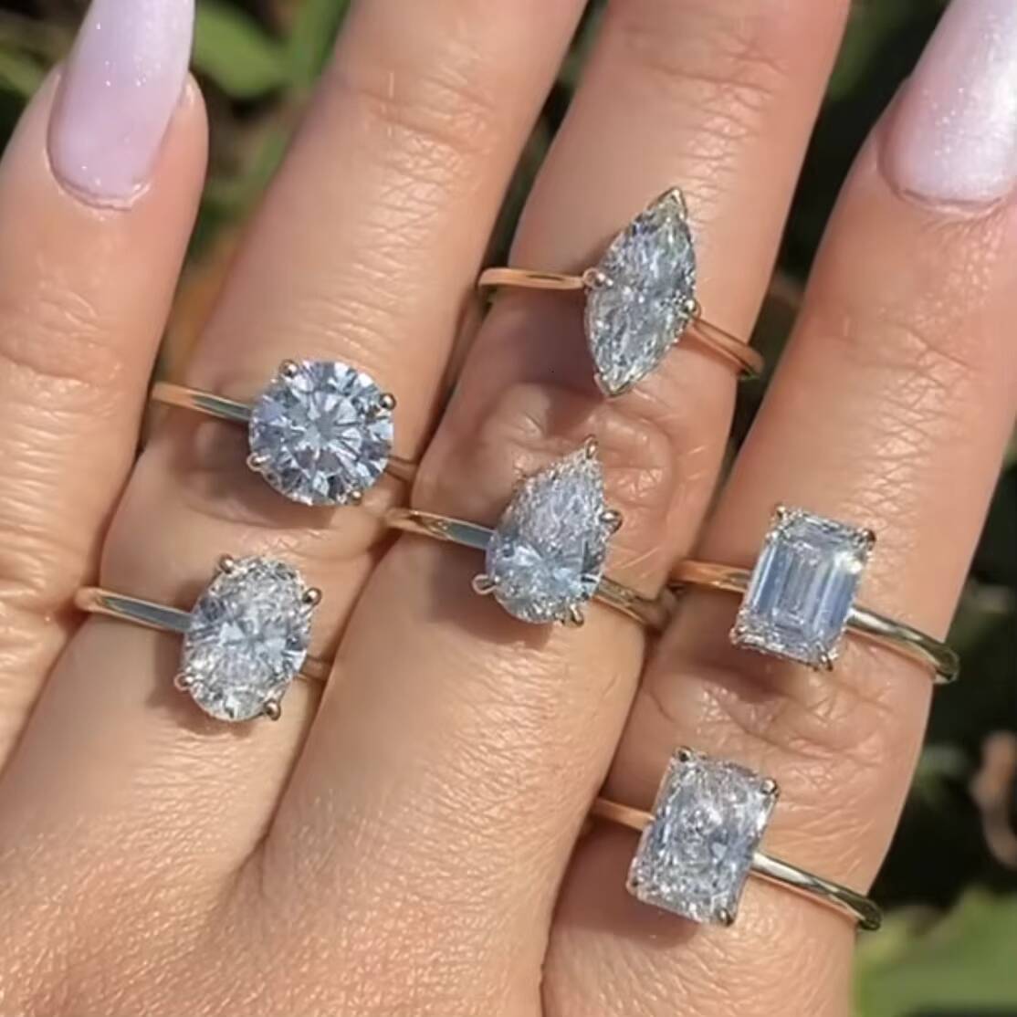 Luxury halo 5 Ct Pear Lab Moissanite Diamond Sterling Silver 925 Rings 14K 18K Real Solid Gold Wedding Band Engagement Ring