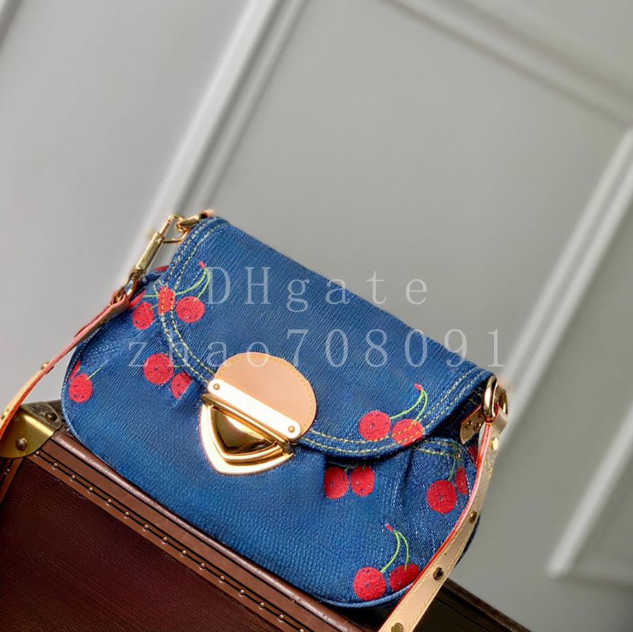Canvas Denim Designer Underarm bag 27CM Diamond quality Shoulder Bag Luxury Handbag With box LS04A1