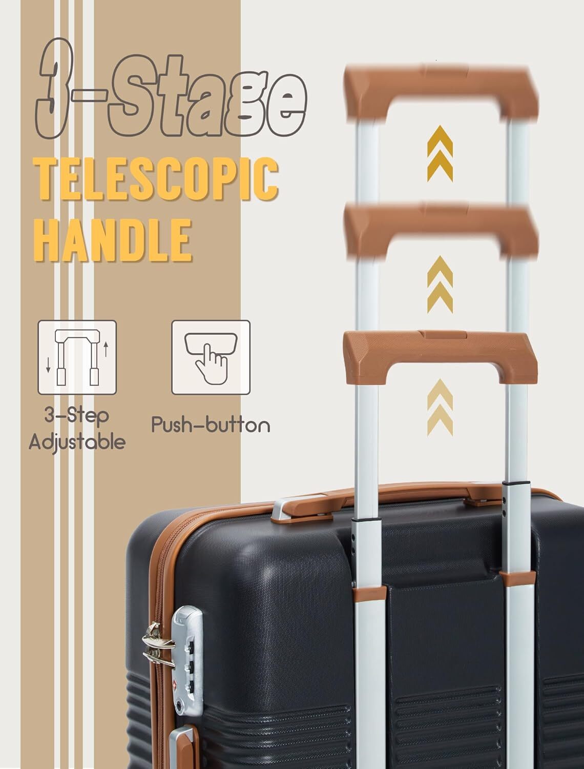 DHYMX CONCEPTEN Sets designer bag 5 Piece, Suitcases Wheels, Hardshell Suitcase Set, ABS Carry on Set with TSA Lock, Travel Lage