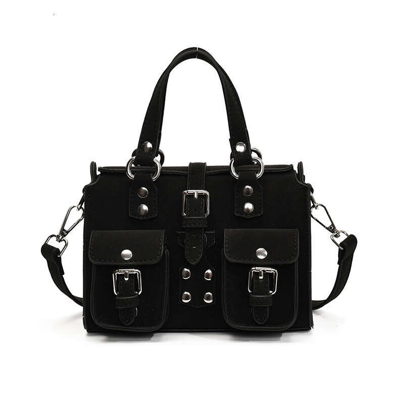 Handheld Motorcycle Women's 2025 New Trendy Cool Small Square Versatile Matte Shoulder Crossbody Bag