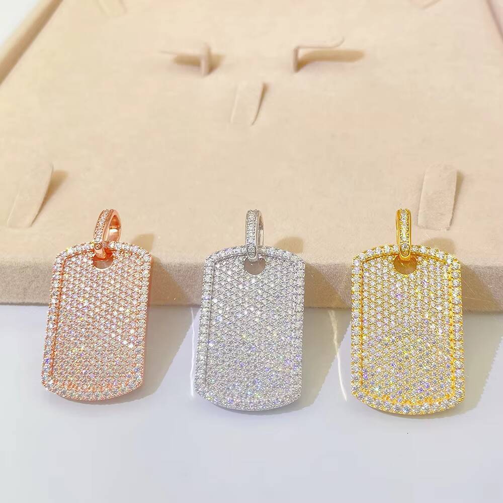 High Quality 925 Sterling Silver Moissanite Pendant Ready to Ship-Iced Out D Color Hip Hop Jewelry