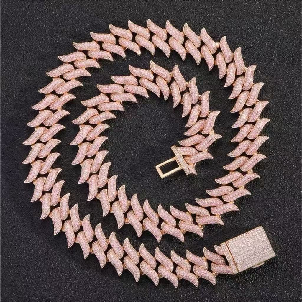 Durable Silver Plated Diamond Cut Miocene Bezel Set Thick Roped Cuban Neckwear Accessory