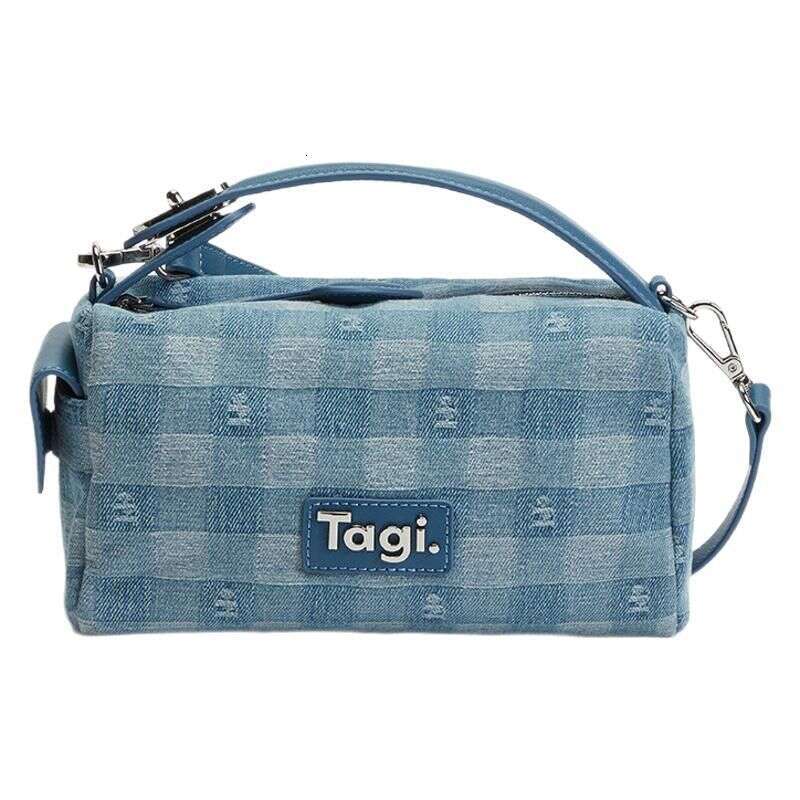 Square Lamb Wool Denim Mohair Handbag Shoulder Commuter Fashion Crossbody Bag