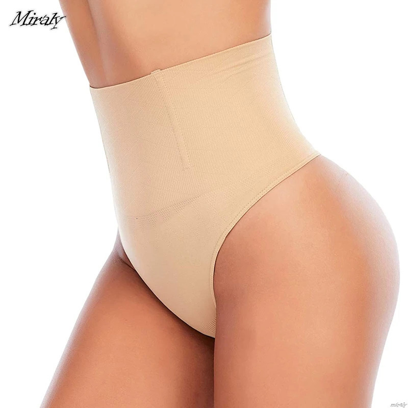 Seamless Thong Shapewear for Women Tummy Control Body Shaper Panties Girdle High Waist Shaping Slimming Underwear Brief 250712