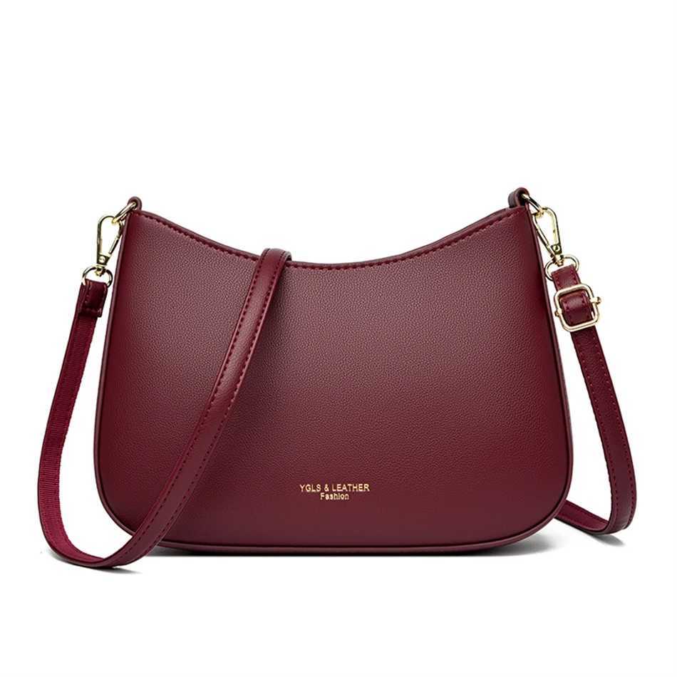 High Quality Underarm Shoulder Bags for Women 2024 Solid Color New Texture Leather Crossbody Bag Designer Handbags Sac Y250719