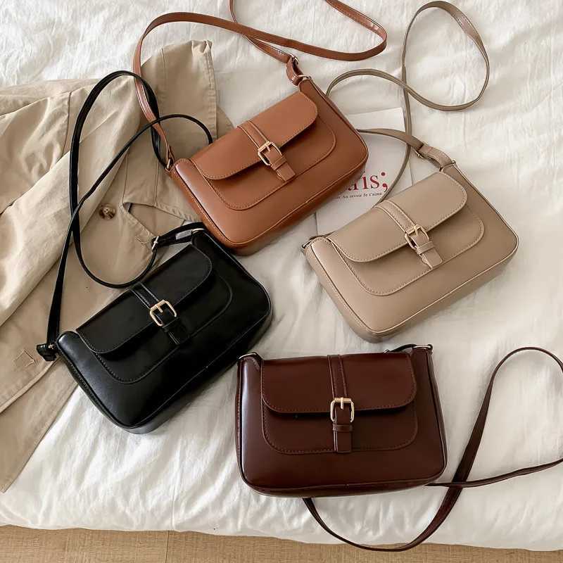 Vintage Shoulder Crossbody Bags For Women PU Leather Womens Trend Fashion Handbags And Purse Small Female Messenger Bag Y250719