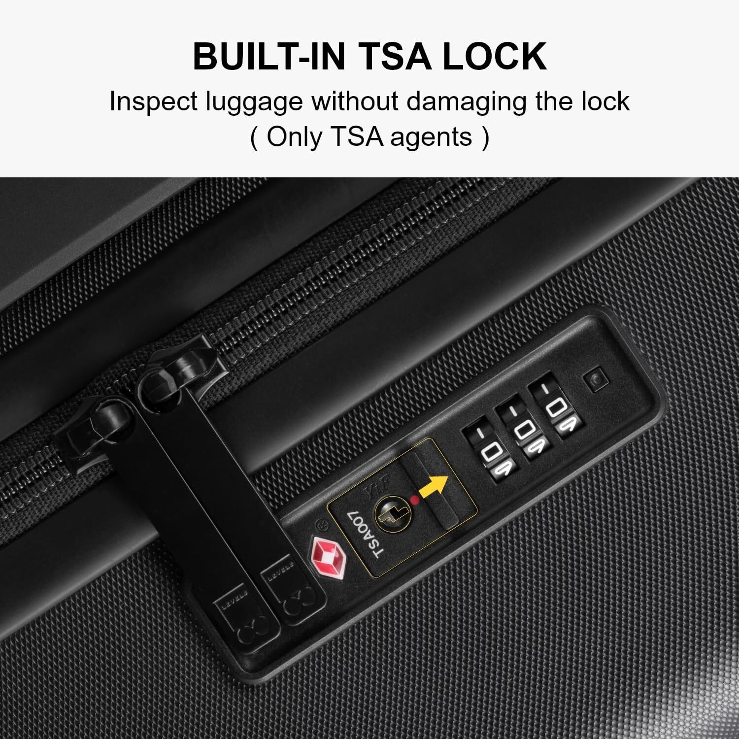 DHYMX LEVEL8 Checked Lage, Large Suitcase, Lightweight Luminous Textured Tsa Approved Medium designer bag Hardside Lages with 8 Spinner Wheels, 24 Inc