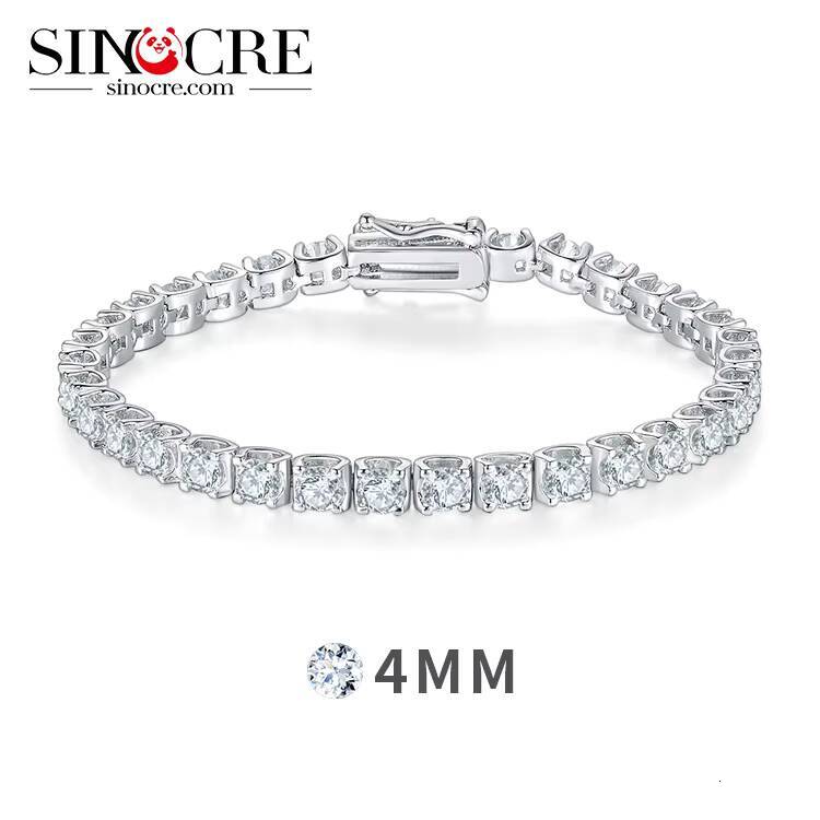 8Mm Moissanite Tennis Chain Mossanite Promotional Sinocre Hiphop Lover