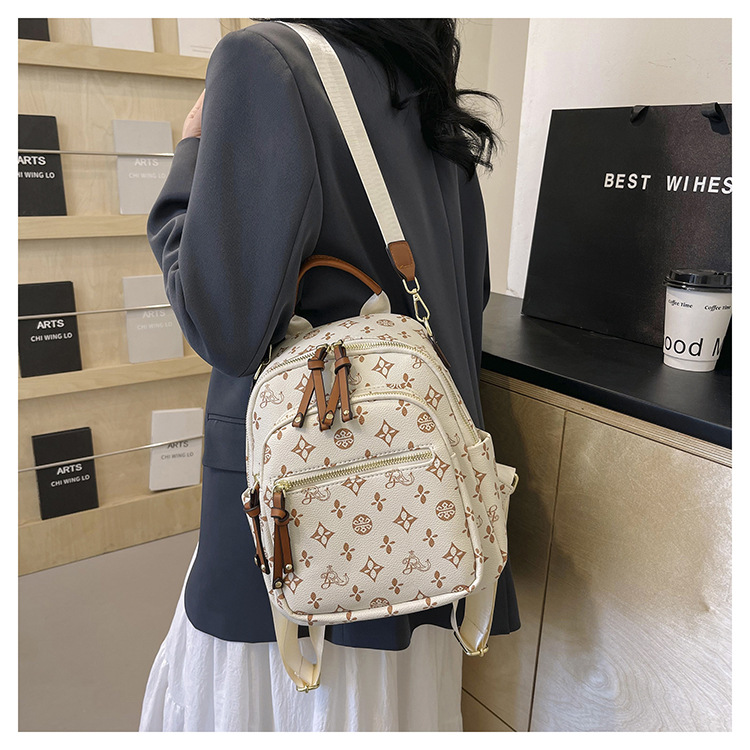 Backpacks fashion new backpacks retro printed letters large capacity travel three backpacks for women