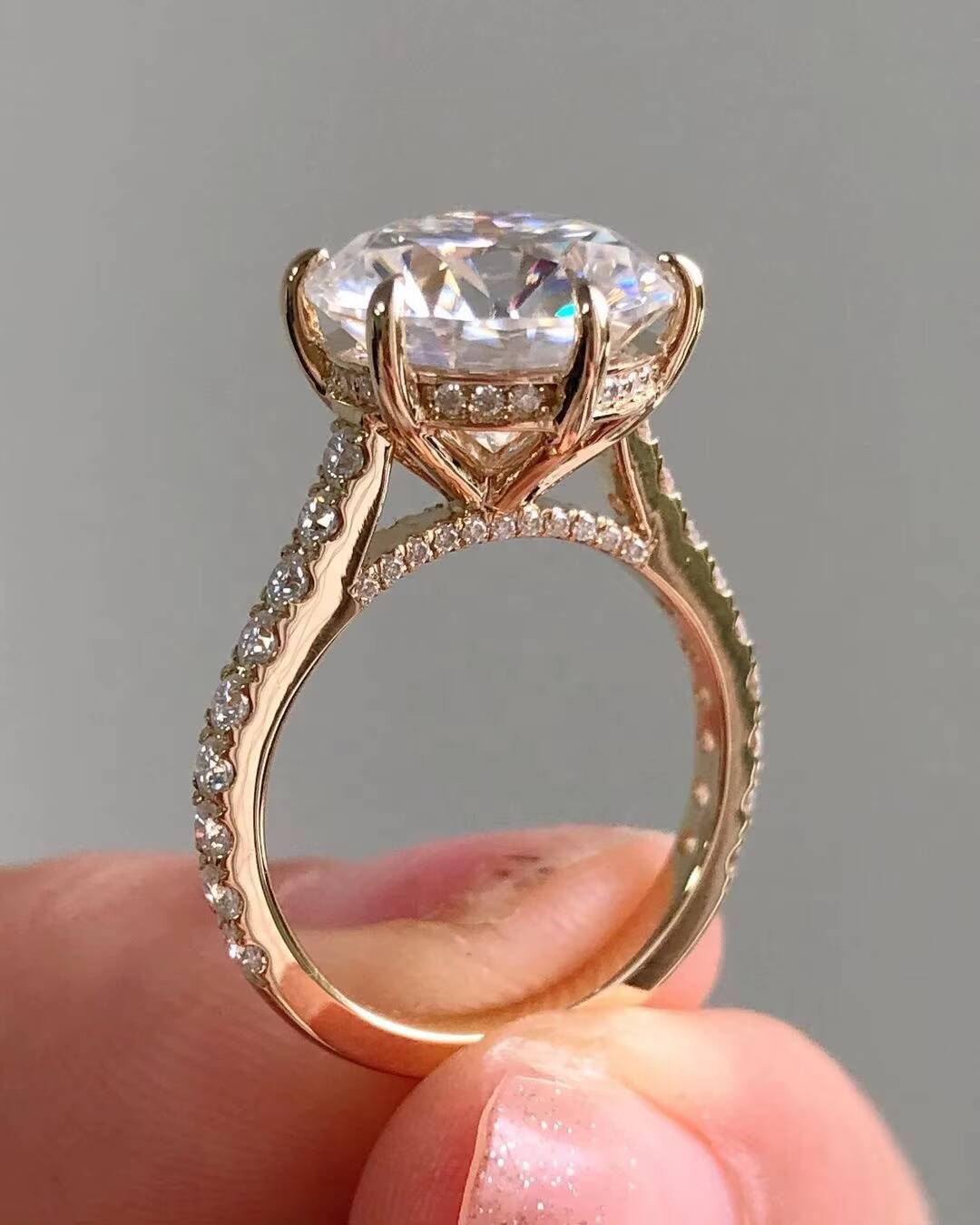 Trending 3.60 Ct Lab-Grown Round Cut Diamond Ring with Band Engagement Wedding Ring Jewelry 14k Yellow Gold Ring