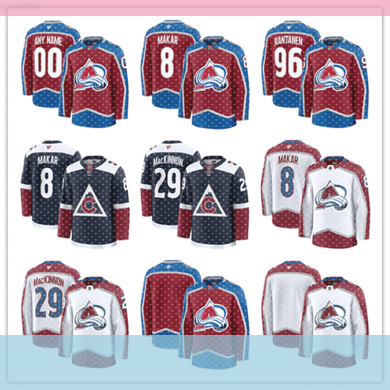 Avalanche custom Jersey Hockey Martin Necas Logan O'Connors Parker Kelly Josh Manson Sam Malinski Jack Drury Miles Wood Nathan MacKinnon Cale Makar Artturi Lehkonen