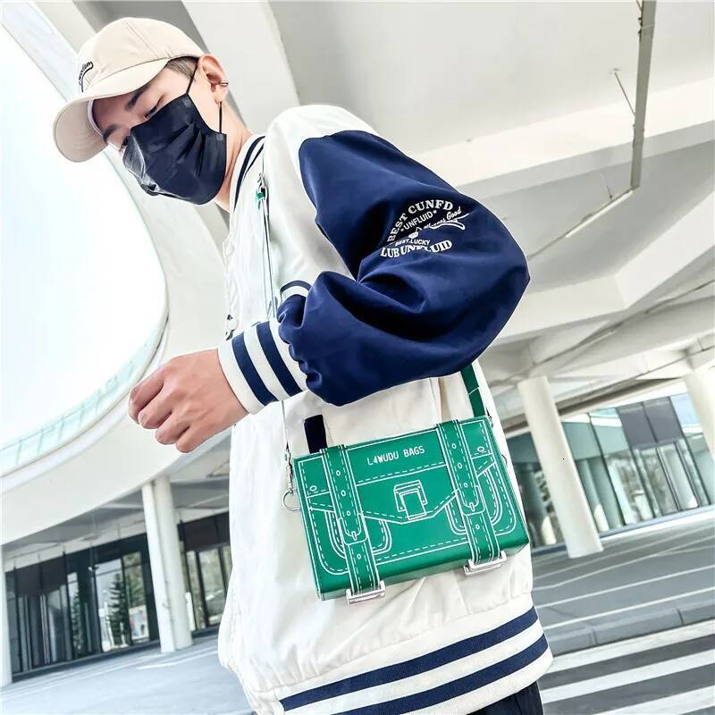 Animation Small Square Bag 2023 New Fashion Shoulder Crossbody Mini Casual Simple Design Sense Purses and Handbags