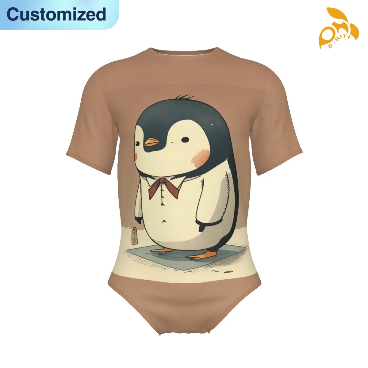 free shipping designer of customized soft full-body printed men's tight-fitting jumpsuits with exquisite patterns from US