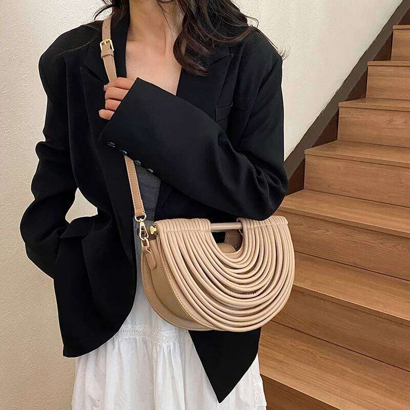 Designer Bag MOODS Evening Clutch Purses For Women Golden Noodle Half Moon Crossbody Bag Wedding Dinner Party Designer Handbags