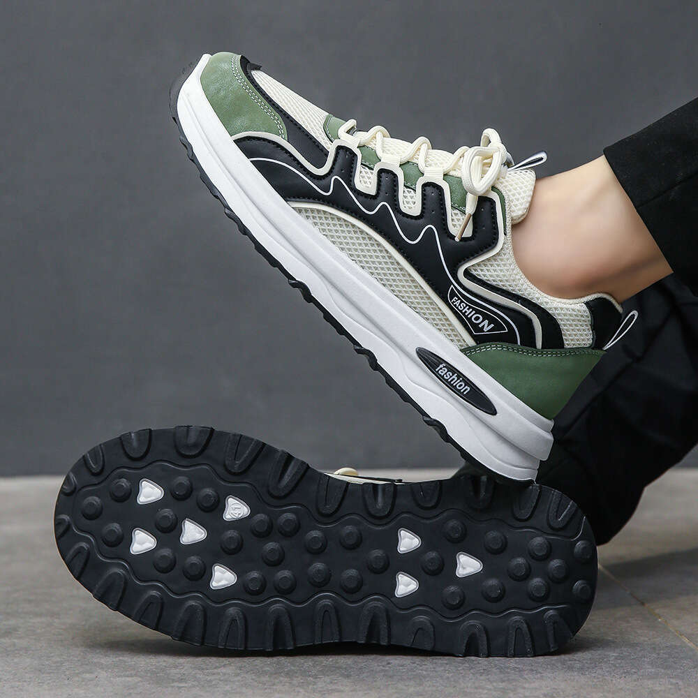 Summer Sports Mesh Agan New Breathable White Student Korean Style Trendy Running Men's Shoes