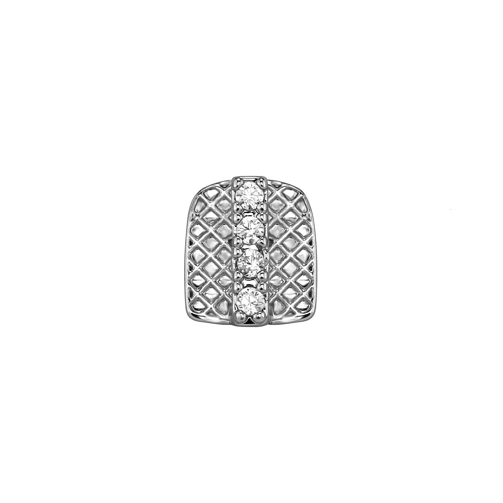 Hip Hop Single Iced Out Grillz Luxury VVS Moissanite Teeth Decoration High Quality Bling Bling